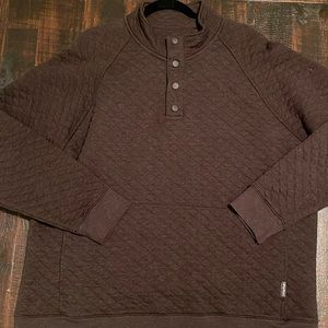 Eddie Bauer Pullover - 1/4 Snap - Quilted - LIKE NEW - Brown - Size XL